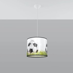 Detské závesné svietidlo Ball C, 1x plastové tienidlo so vzorom, (fi 30cm)