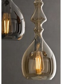 Redo 01-2939 - Luster na lanku AMBIX 1xE27/42W/230V, priemer 18 cm, hnedý