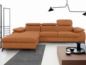 Rohová sedacia súprava Scala, hrdzavá látka, ľavý roh