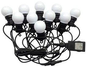 LED Vonkajšia reťaz STRING 5m 10xLED/0,5W/230V IP44 3000K