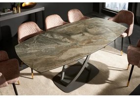 Rozkladací jedálenský stôl 41451 130/190 x 100cm Marble Look Taupe Ceramik - Komfort-nábytok