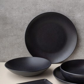 Tanier plytký 27 cm 4 ks — Basic čierny matný - 492780