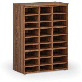 Triediaci regál PRIMO WOOD, 1087 x 800 x 420 mm, 27 priehradok, orech