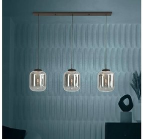 Eglo 390104 - Luster na lanku BULCIAGO 3xE27/40W/230V dymová
