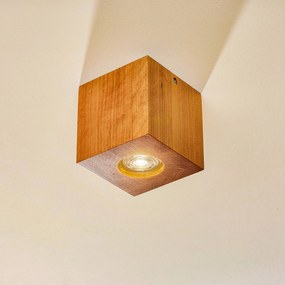 Stropné svietidlo Ara ako kocka z dreva