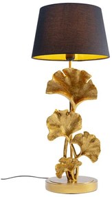 Leaf Gold stolová lampa 69cm zlatá/sivá