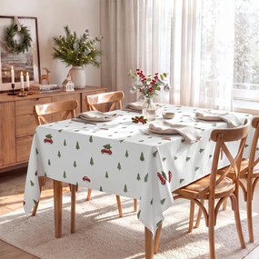 Goldea vianočný hranatý obrus 100% bavlnené plátno - cesta pre stromček 100 x 140 cm