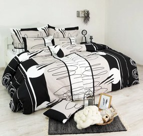 Obliečky Split biele EMI: Predĺžený set jednolôžko obsahuje 1x 140x220 + 1x 70x90