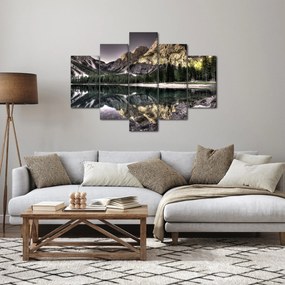 Obraz jazera v horách (150x105 cm)