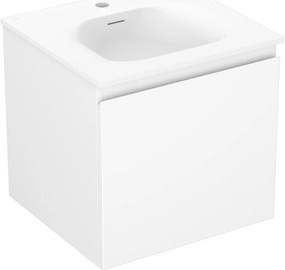 Mexen Orio, kúpeľňová skrinka 50 cm s umývadlom Vela, 1 zásuvka, biela matná, 91A10-05047-1-BF01-W23M01