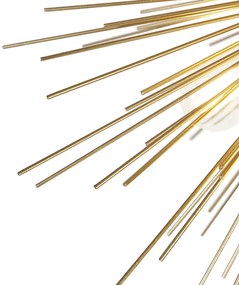 Závesné svietidlo Art Deco zlaté 6-žiarovkové - Broom