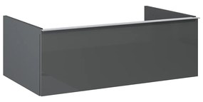 Elita Look, závesná skrinka pre umývadlo na dosku 80x45x28 cm 1S PDW, antracitová lesklá, ELT-167092