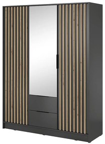 Skriňa Nelly 3d Zrkadlo Grafit/Artisan