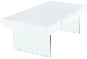 Tempo Kondela Konferenčný stolík, biely extra vysoký lesk, DAISY 2 NEW