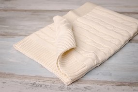 Pletená deka Vrkoč - béžová