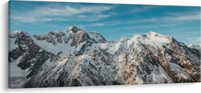 Obraz zasnežených vrcholkov, Fiordland (120x50 cm)