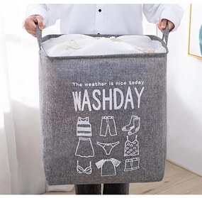 Kôš na bielizeň so šnúrkou WASHDAY 50x40x50 cm