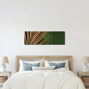 Obraz s listom (s hodinami) (90x30 cm)