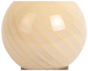 Svetložltá stolová lampa so skleneným tienidlom (výška 17 cm) Summer Globe – Leitmotiv