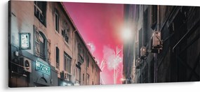 Obraz ohňostrojov v Marseille (120x50 cm)