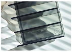 Matne čierny kúpeľňový organizér na kozmetiku z recyklovaného plastu Palette Station - iDesign