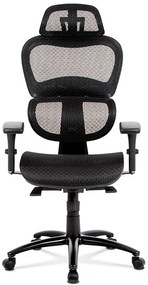 Kancelářská ergonomická židle NITE — s podhlavníkem a područkami, černá