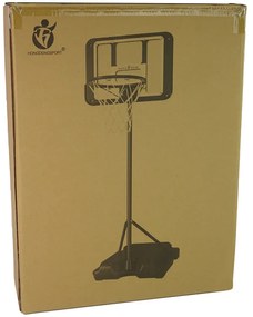 LEAN TOYS Basketbalový kôš  – čierny 2,5 m