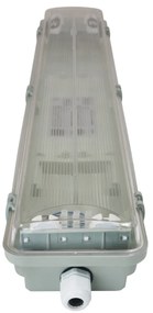BERGE Hermetické svietidlo 60cm + 2x LED trubica studená biela