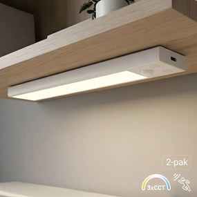 LED svietidlo Viro, 1x LED 1w, 3000-6500k, 3CCT, (20 cm), senzor pohybu a súmraku, w, sada 2ks