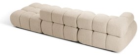 Béžová pohovka z textílie buklé 288 cm Bellis – Micadoni