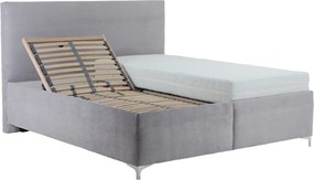 Posteľ Hilton 180x200 cm, svelo šedá látka