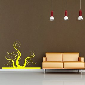 Veselá Stena Samolepka Tajomná rastlina Farba: žltá, Veľkosť: 80 x 58 cm
