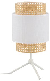 TK-LIGHTING Stolná škandinávska lampa BOHO, 1xE27, 60W, guľatá, biela
