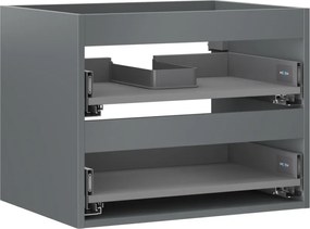 Mexen Box-A, závesná skrinka 60 cm, 2 zásuvky, grafitová matná, 91AX0-0600-470-2-66