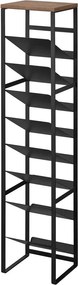 Čierny kovový regál na víno počet fliaš 16 20x88,5x19 cm Tower – YAMAZAKI