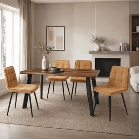 Jedálenský stôl 80x140 cm HT-F4514 OLW staré drevo