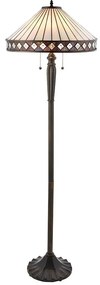 Endon 70936 - Stojacia lampa Tiffany FARGO 2xE27/60W/230V priemer 50 cm
