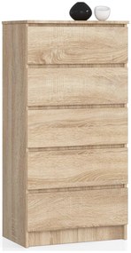 Komoda Kalista V (dub sonoma). Akcia -21%. Vlastná spoľahlivá doprava až k Vám domov. 1128738