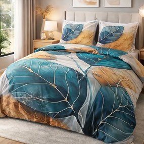 SATÉNOVÉ OBLIEČKY SATYNLOVE PREMIUM 220X200 CM, 2KS 50X70 CM LISTY