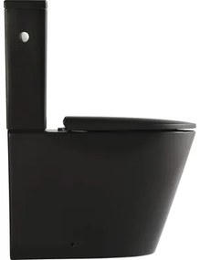 WC kombi Jungborn FLORIEL ONE 64 bez splachovacieho kruhu vč. WC dosky SWN321 (MATT BLACK)