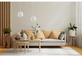 Závesné svietidlo Riffle, 2x biele sklenené tienidlo, w