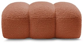 Podnožka z textílie buklé v tehlovej farbe Hippolyte – Bobochic Paris