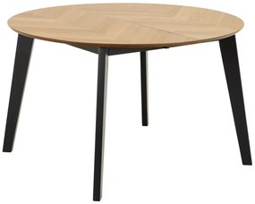 Jedálenský rozkladací stôl Georgetown 120/198 cm z masívu dub prírodný/čierny