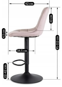 Barová židle Arcos růžová/černá