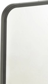 Čierne antik nástenné zrkadlo v kovovom ráme Matt Black - 120*3*40 cm