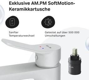 Umývadlová batéria AM.PM X-Joy FXA92033 vysoká, biela