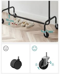 Mobilný stojanový vešiak LINEA čierny