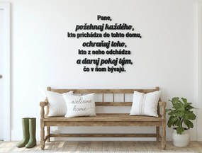 drevko Drevený citát Pane, požehnaj každého Rozmer obrazu: 48 x 61,5 cm, Farba dekorácie: Čierna