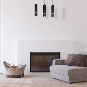 Luster na lanku VIDAR 3xGU10/25W/230V čierna