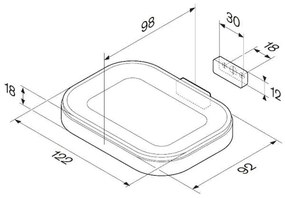 Miska na mydlo AM.PM Func A8F34200 nástenná, sklo, chróm